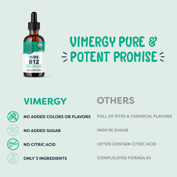 Vimergy vitaminas B-12 KIDS vaikams - 55ml - Image 5