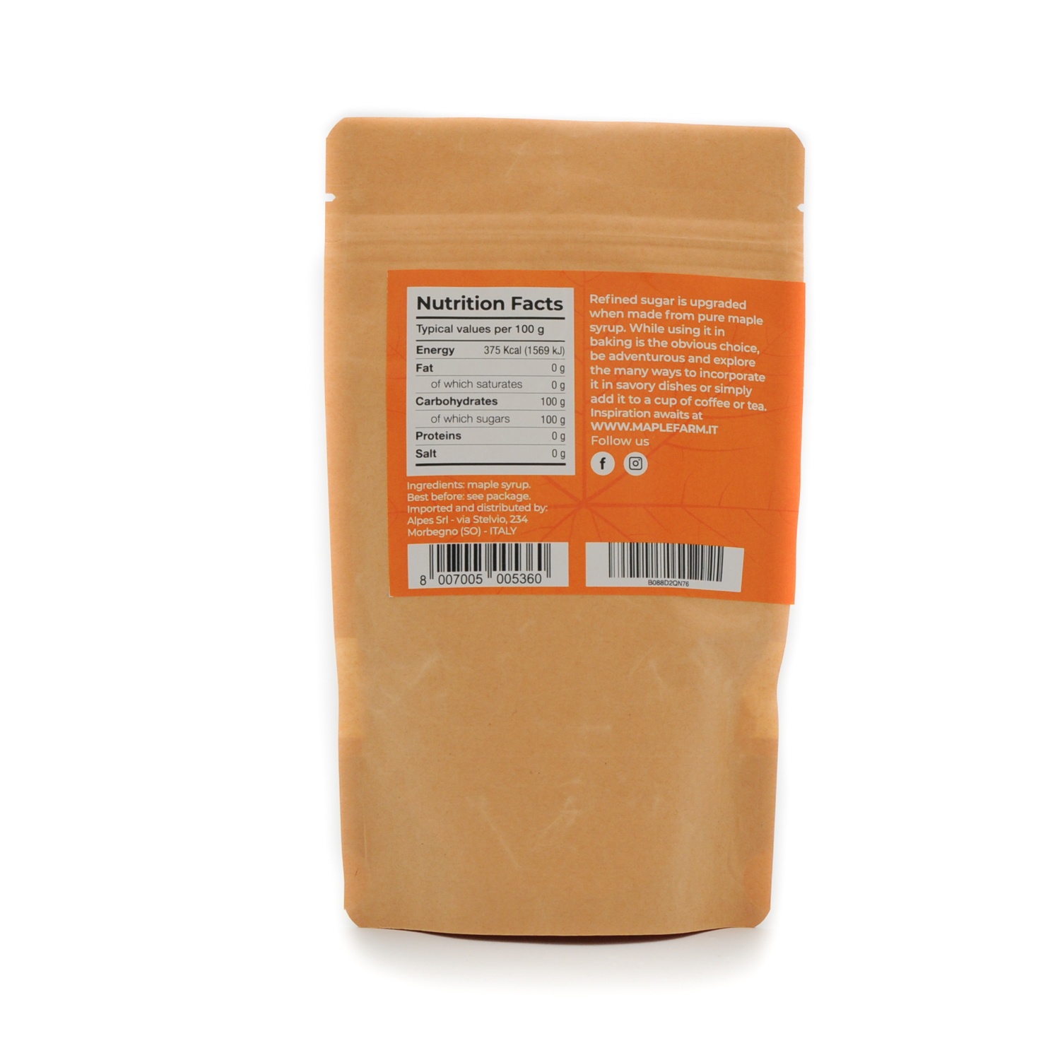 Klevų cukrus - 150g | Maple Farm