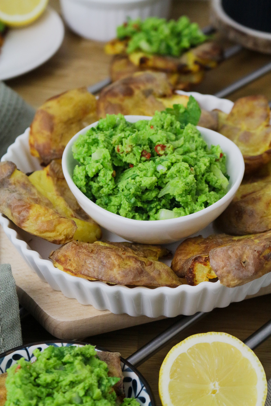 herne guacamole ja kartulid