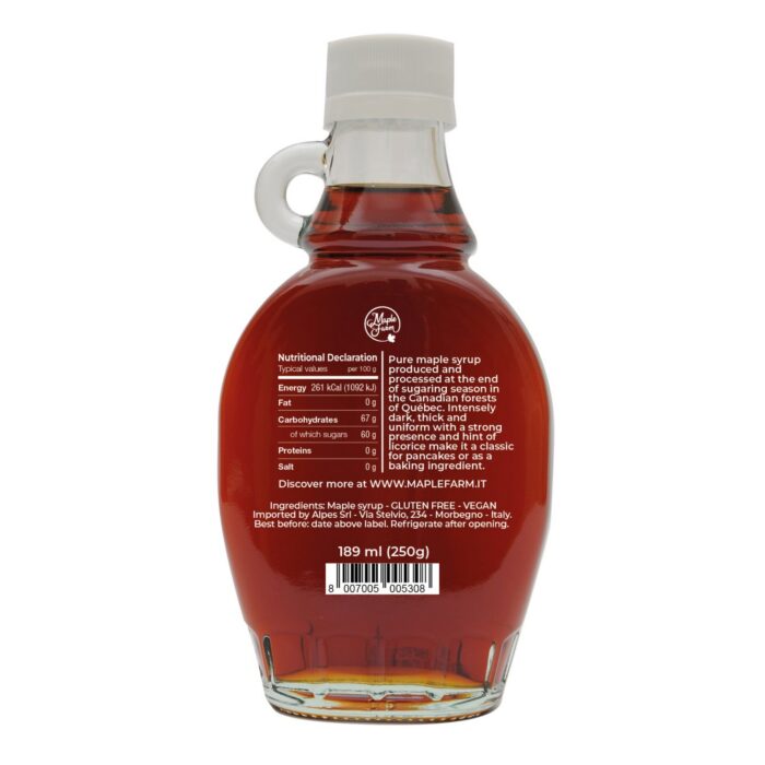 Klevų sirupas 189ml (250g), EKSTRA TAMSUS - IV | Maple Farms - Image 2